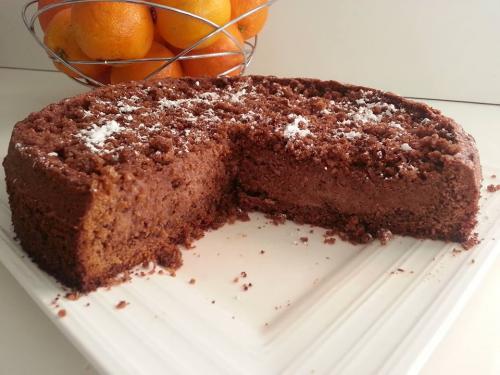 Gâteau moelleux choco-noisette ou  sahne-krümmel torte  (nathalieg)-companion