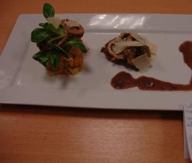 Saltimbocca de filet mignon, sauce au beurre rouge et ses légumes oubliés.-thermomix