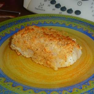 Dos de cabillaud en croute de parmesan et comté (crumble)-thermomix