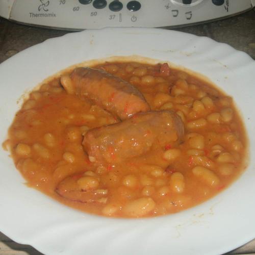 Haricots-blancs-et-sa-saucisse-en-ragout-thermomix