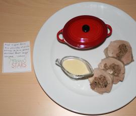 Filet mignon farci aux pleurotes et purée pommes de terre - panais - parmesan façon 