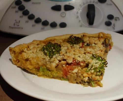 Tarte crumble aubergine, chèvre et brocolis-thermomix Tarte-crumble-aubergine,-chèvre-et-brocolis-thermomix