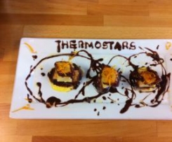 Mille-feuilles aux chocolats en compoté d'orange et zest-thermomix