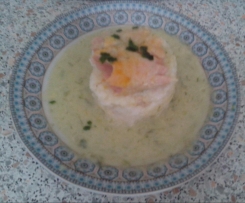 Saumon en papillote sur lit de poireaux et son riz basmati citronné-thermomix