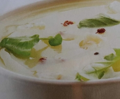 Soupe de pommes de terre au comté  et huile de noix-thermomix