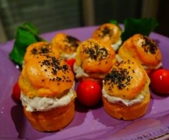 Petits sandwichs au thym et citron, rillettes de sardine à la ricotta-thermomix