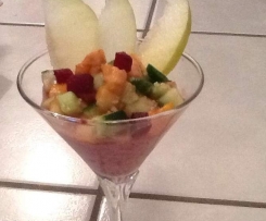 Verrine crÈme de betterave et tartare de concombre et pomme-thermomix