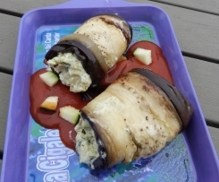 Roulés d'aubergines farçies
