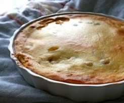 Clafoutis mirabelles/amandes à la brioche