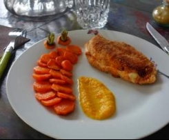 Cordon bleu au chorizo et ses carottes