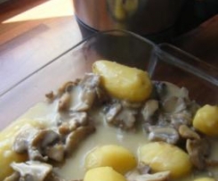 Mijoté de volaille aux champignons