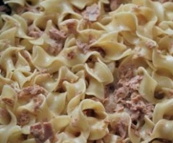 Pates au thon et a la creme fraiche
