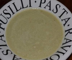 Potage au chou et lait de coco