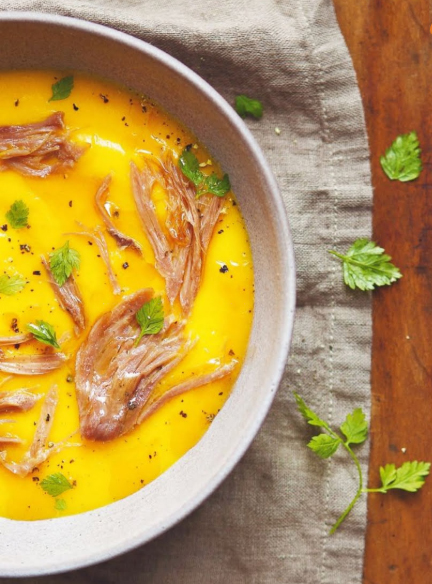 Veloute-de-courges-au-canard-confit