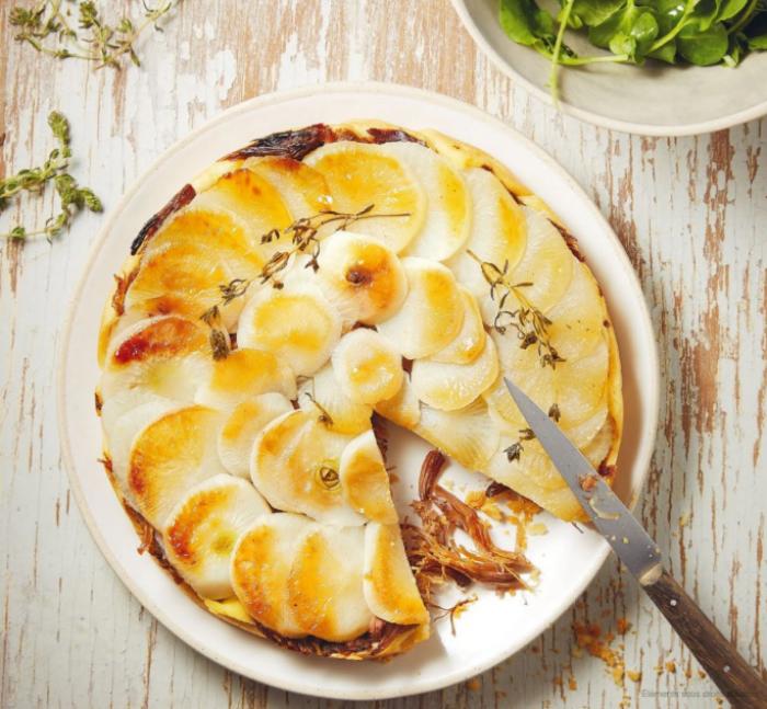 Tatin de navets au confit de canard Tatin-de-navets-au-confit-de-canard