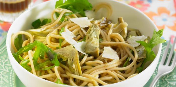 Spaghetti-artichauds-&-fèves