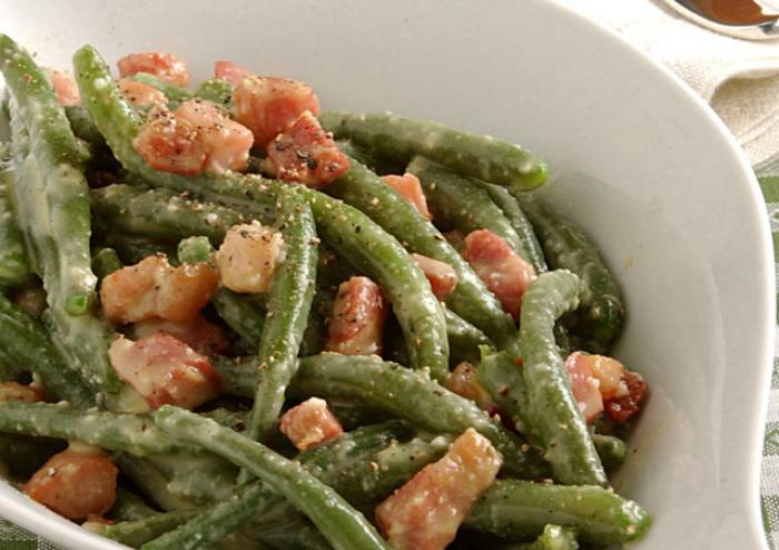 Haricots verts à la carbonara Haricots-verts-à-la-carbonara-