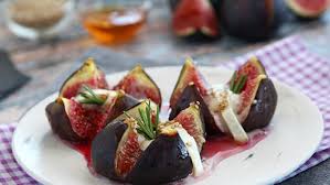 Figues-rôties-sur-plancha,-à-l'huile-d'olive-&-au-miel