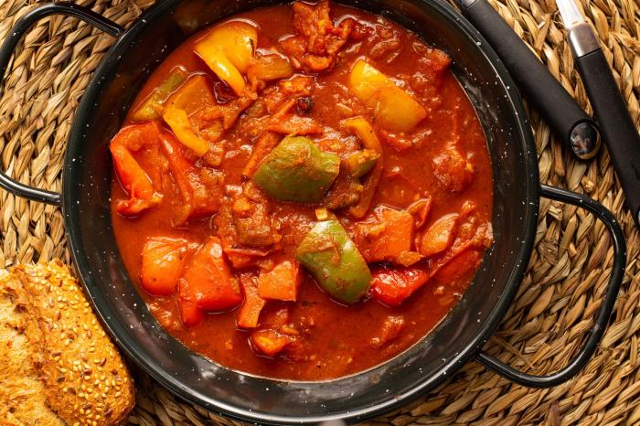 Peperonata italienne, poivrons fondants a l'huile d'olive