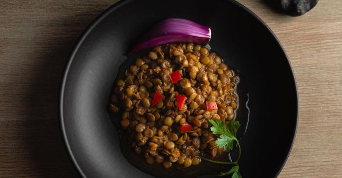 Mujadara libanais (lentilles, riz et oignons caramelises)