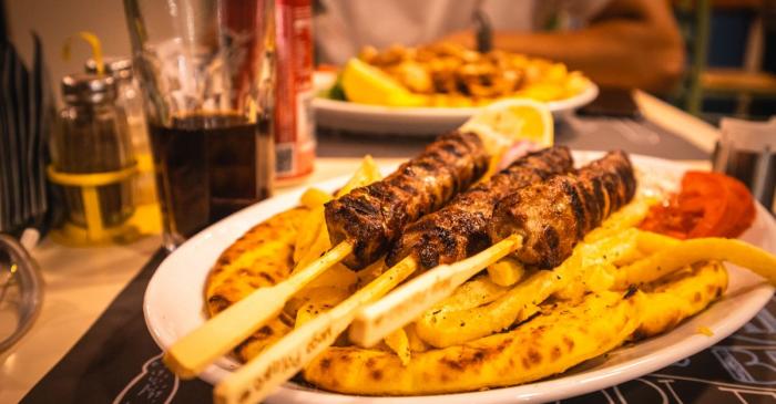 Souvlaki grec au porc (brochettes marinees)