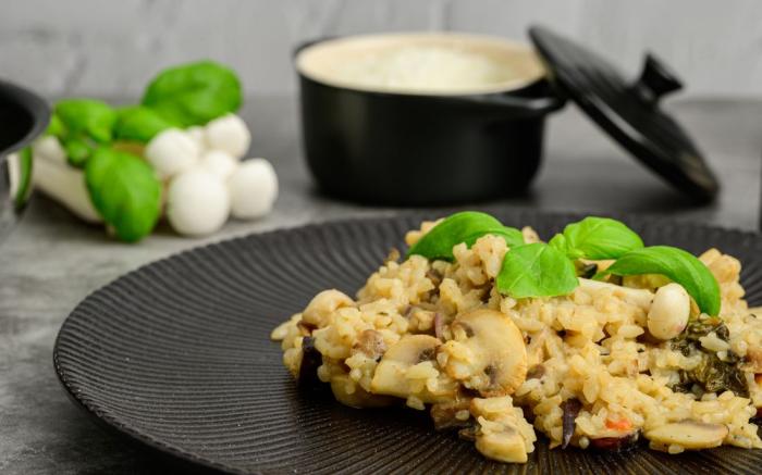 Risotto cremeux aux champignons